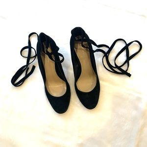 Strappy black suede BCBGeneration heels.